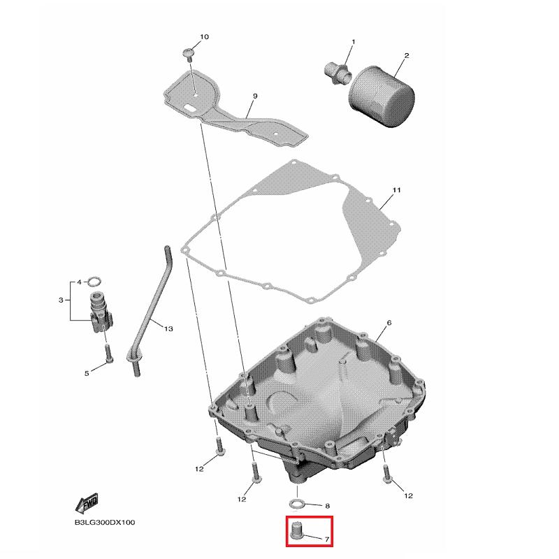 OEM Yamaha Drain Plug YZF-R1 2015-2022