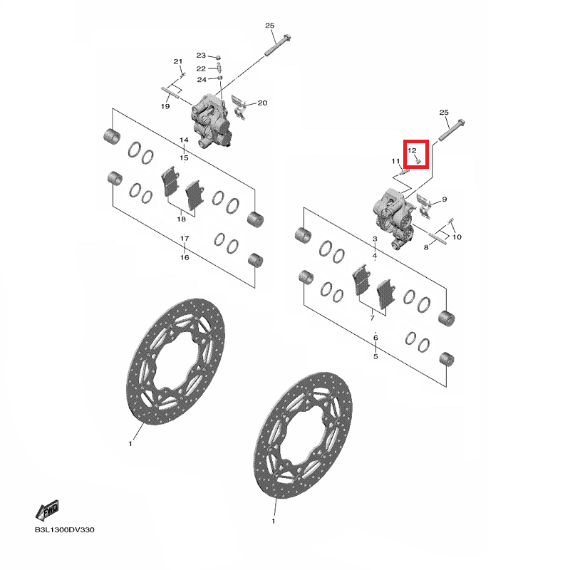 OEM Yamaha Front Brake Caliper Bleed Screw Cap YZF-R1 2015-2022