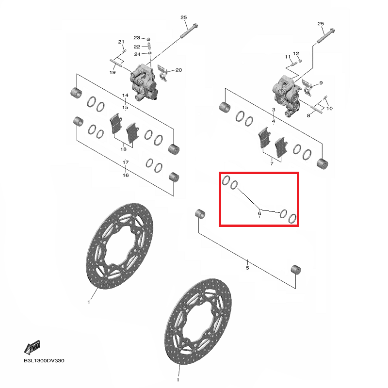 Oem Yamaha Front Brake Caliper Seal Kit 4 Size Yzf-r1 2015-2022 