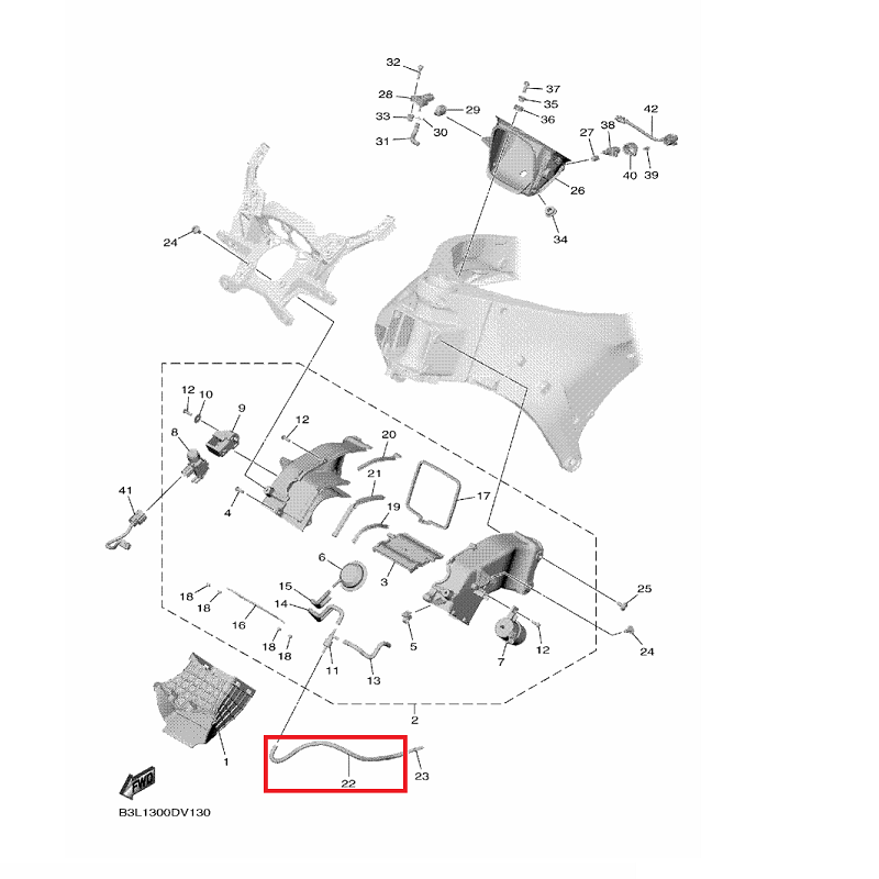 OEM Yamaha Hose (L320) YZF-R1 2015-2022