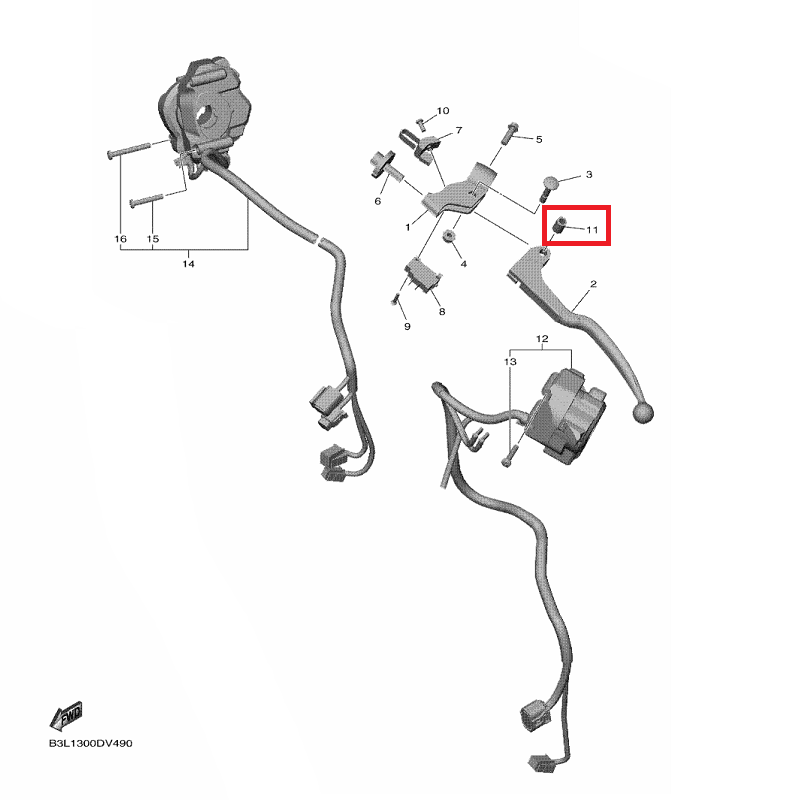 OEM Yamaha Clutch Lever Collar YZF-R1 2015-2022