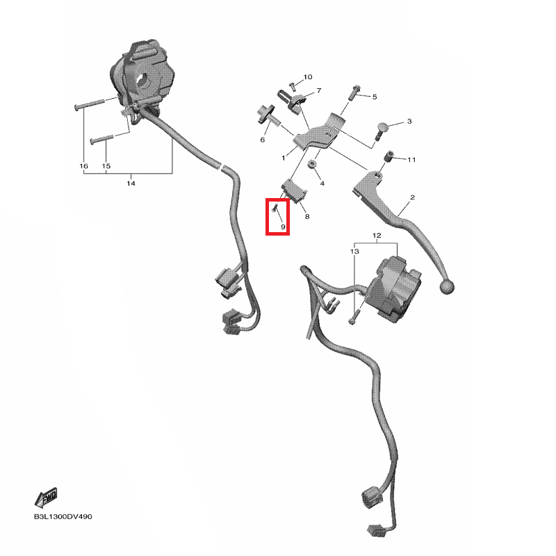 OEM Yamaha Clutch Switch Screw, Flat Head YZF-R1 2015-2022