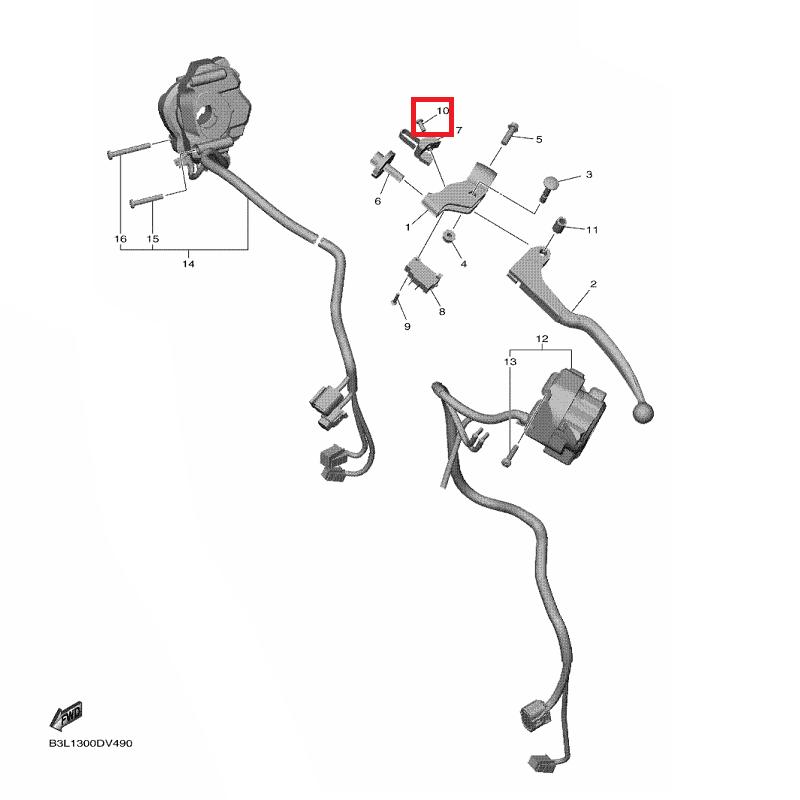 OEM Yamaha Clutch Lever Holder Plate Spring Screw, Pan Head YZF-R1 2015-2022