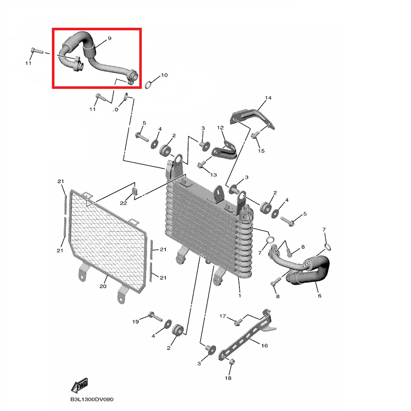 OEM Yamaha Oil Hose 2 YZF-R1 2015-2022