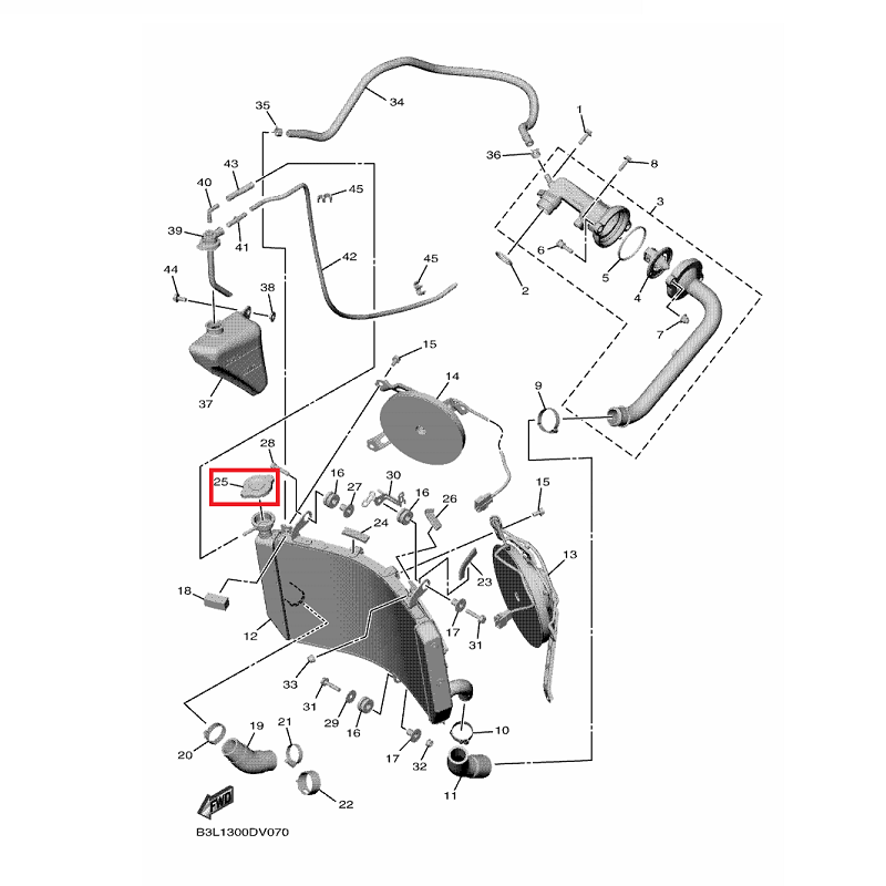 OEM Yamaha Radiator Cap YZF-R1 2015-2022