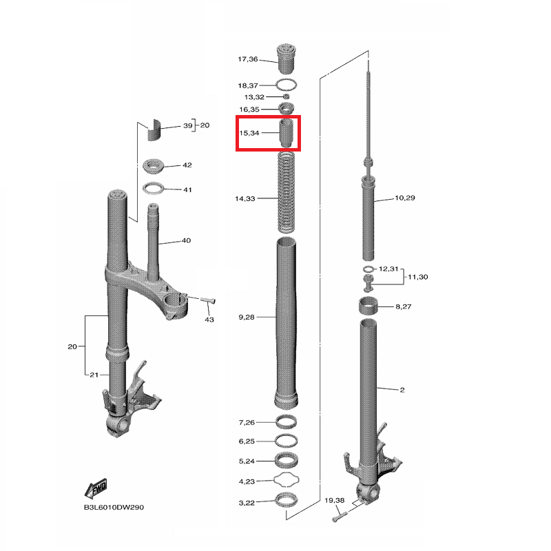 Front 2024 fork spacer